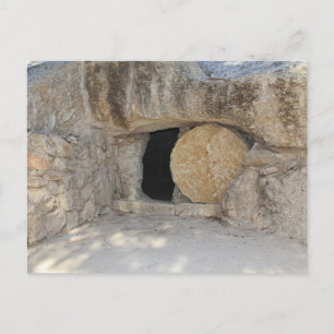 Postal O túmulo vazio do Jesus Cristo no cartão