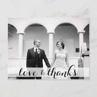 Postal Obrigado de casamento, seu cartão postal, amor e o