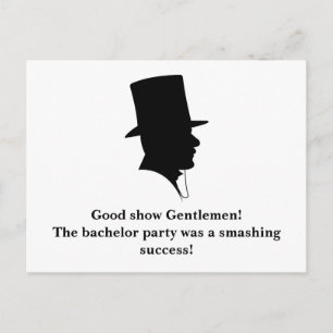 Postal Obrigado do despedida de solteiro você cartão