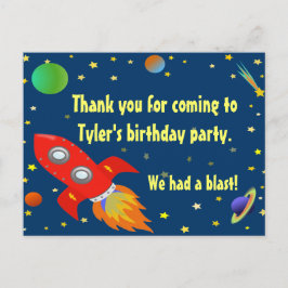 Postal Obrigado do explorador de espaço você cartão