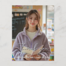 Obrigado foto personalizada de formatura 2 Cartão 