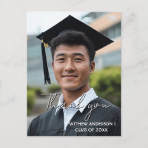 Obrigado foto personalizada de formatura 3 Cartão