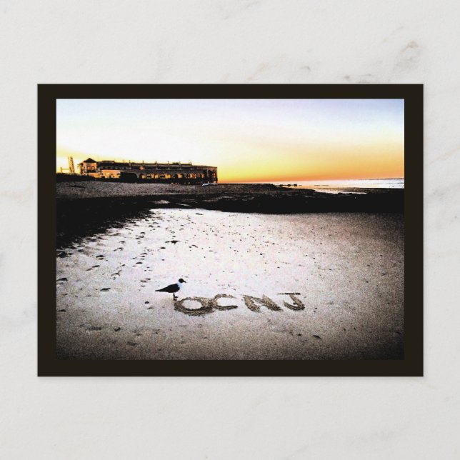 Postal Ocean City, Cartão de Posto Sunrise de Nova Jersey (Frente)