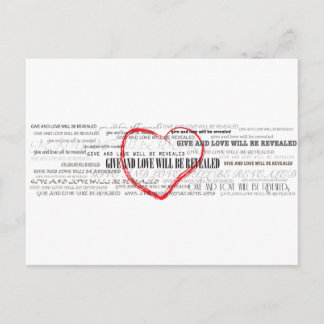 Postal Oferecer cartão de posto Inspirador para Amor