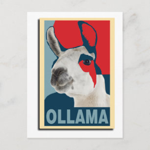 Postal Ollama Obama - cartão