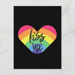 Postal Orgulho- beije-me. o amor é justo. cartão