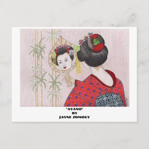 Postal Orig. Art — Cartão de Posto para Garota Geisha