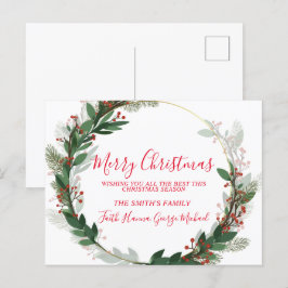 Postal Os Melhores Desejos Esta Época Feliz Cartão de Nat