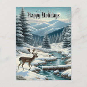 Postal Paisagem Nevada com Cartão de Boas Festas com Vead