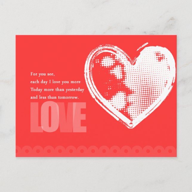 Postal Para você veja o cartão do amor (Frente)