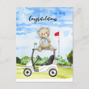 Postal Parabéns de Golfe para Bebê Golfer É Cartão