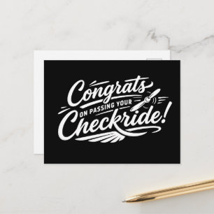 Postal Parabéns por passar na sua checkride! cartão posta