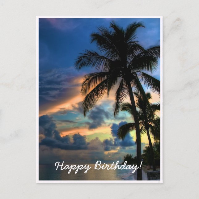 Postal Paraíso. Cartão de Aniversário (Frente)