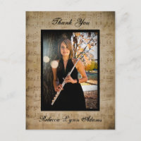 Partitura Musical Graduação Agradecimento - Cartão