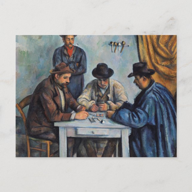 Postal Paul Cezanne - Os Jogadores De Cartão (Frente)