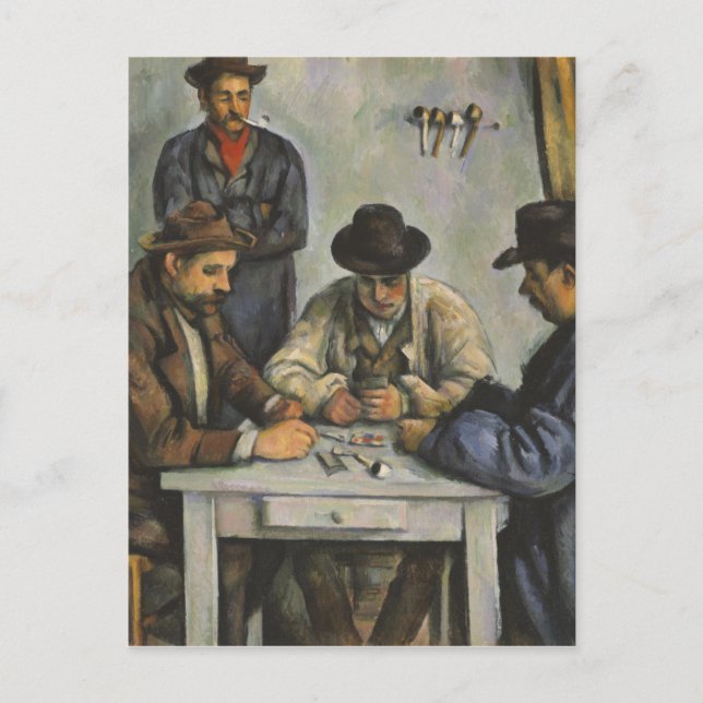 Postal Paul Cézanne - Os Jogadores De Cartão (Frente)
