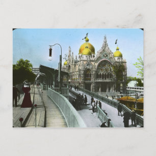 Postal Pavilhão italiano, Paris, França, Cartão de Pos