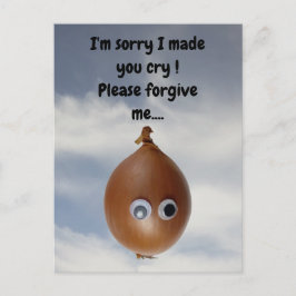 Postal Peço desculpas por ter feito você chorar! cartão p