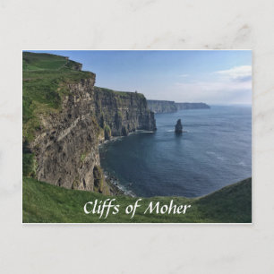 Postal Penhascos de Moher, Ireland, cartão