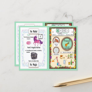 Postal Pérola - Cartão de Jogo Unicorn Horn de Potasium