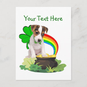 Postal Personalizar o Cartão de Dia de Pupppy do Jack Rus