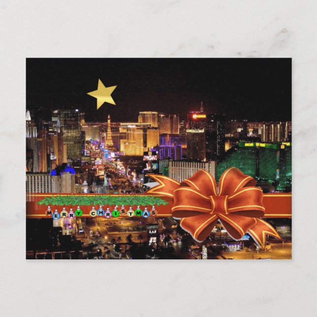 Postal Personalize seu próprio cartão de Natal Las Vegas (Frente)
