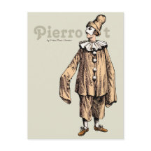 Pierrot, por Hans Peter Hansen CC0733 Cartão posta