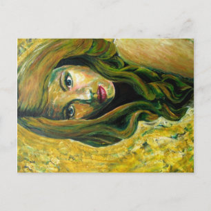 Postal Pintura acrílica "Remedios la Bella" - Cartão po