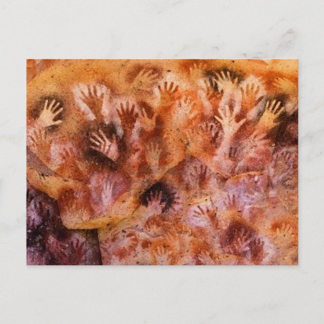 Postal Pintura pré-histórica em caverna com cartão de Pos (Frente)