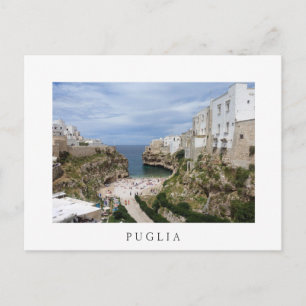 Postal Polignano a Mare city Beach, Puglia — cartão posta
