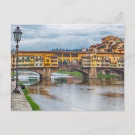 Postal Ponte Vecchio, cartão de Florença, Italia