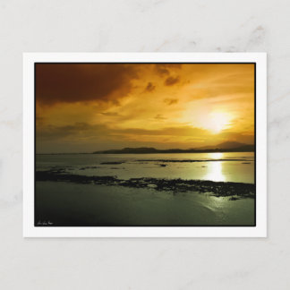Postal Por do sol sobre o cartão de Panamá