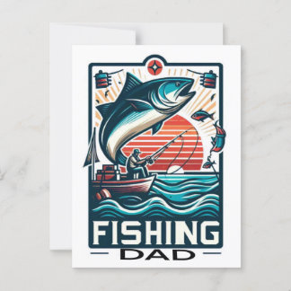 Postal Poster de pesca, cartão