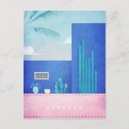 Postal Poster de Viagens vintage marroquino - Cartão post