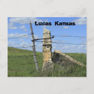 Postal Posto de cerca Postada de Kansas Stone, Cartão Pos