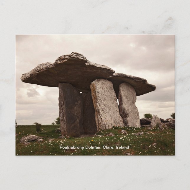 Postal Poulnabrone Dolmen Portal Tomb Irlanda Cartão post (Frente)