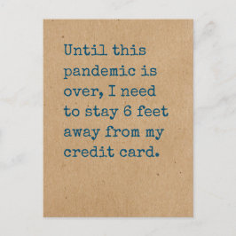 Postal Preciso ficar a 6 pés do meu cartão de crédito