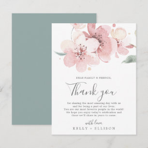 Postal Primavera Cherry Blossom Obrigado Cartão de Recepç