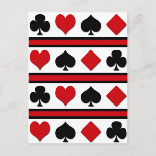 Postal Quatro naipes de cartão