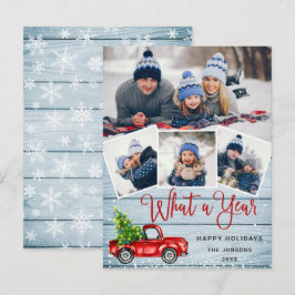 Postal Que Cartão de Férias de Caminhão Vermelho de Natal