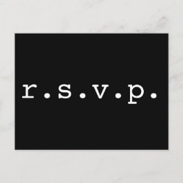 Postal "r.s.v.p." simples, minimalista e básica Cartão Po