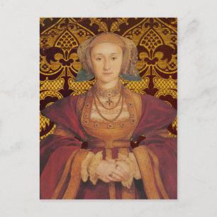 Postal Rainha Anne de Cleves - cartão do retrato