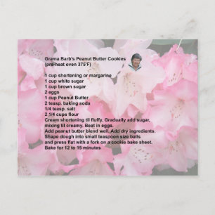 Postal Receita de biscoito de manteiga de amendoim cartão