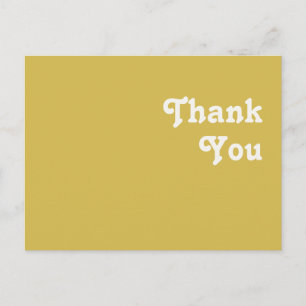 Postal Retro Beach Dourado Casamento Obrigado Cartão Po