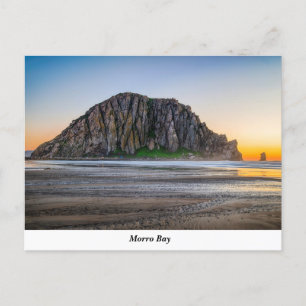 Postal Rocha de Morro no cartão do por do sol