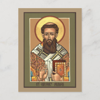 Postal Rua. Cartão de Oração Gregory Palamas