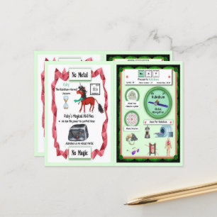 Postal Ruby - Cartão de Jogo Unicorn Rubidium Horn