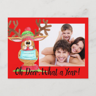 Postal Rudolph o Cartão com fotos da Reindeer Mascarada