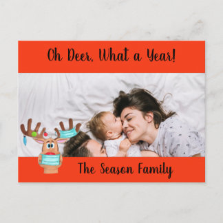 Postal Rudolph o Cartão com fotos da Reindeer Mascarada