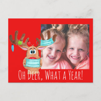 Postal Rudolph o Cartão com fotos da Reindeer Mascarada